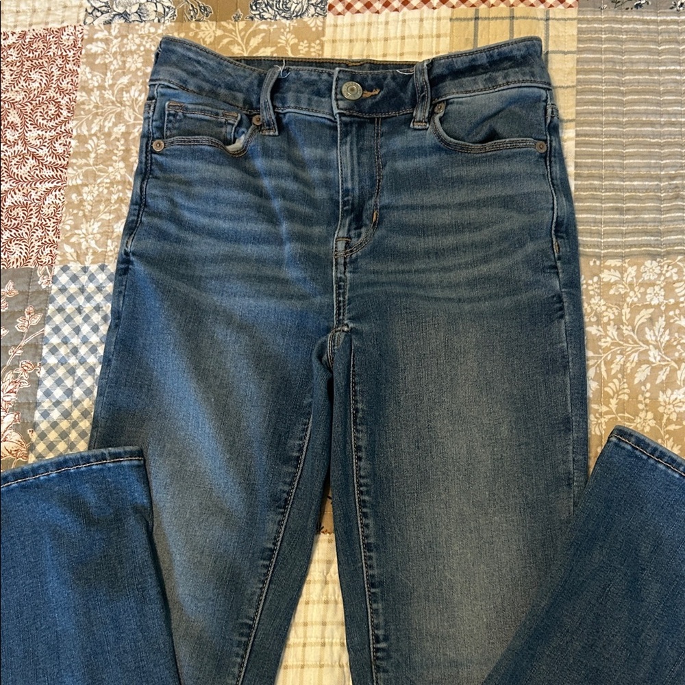 American Eagle Outfitters Dark Blue Straight Leg Jeans